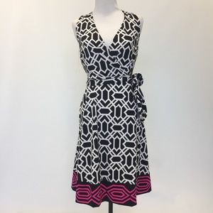 International concepts pretty black white dress
